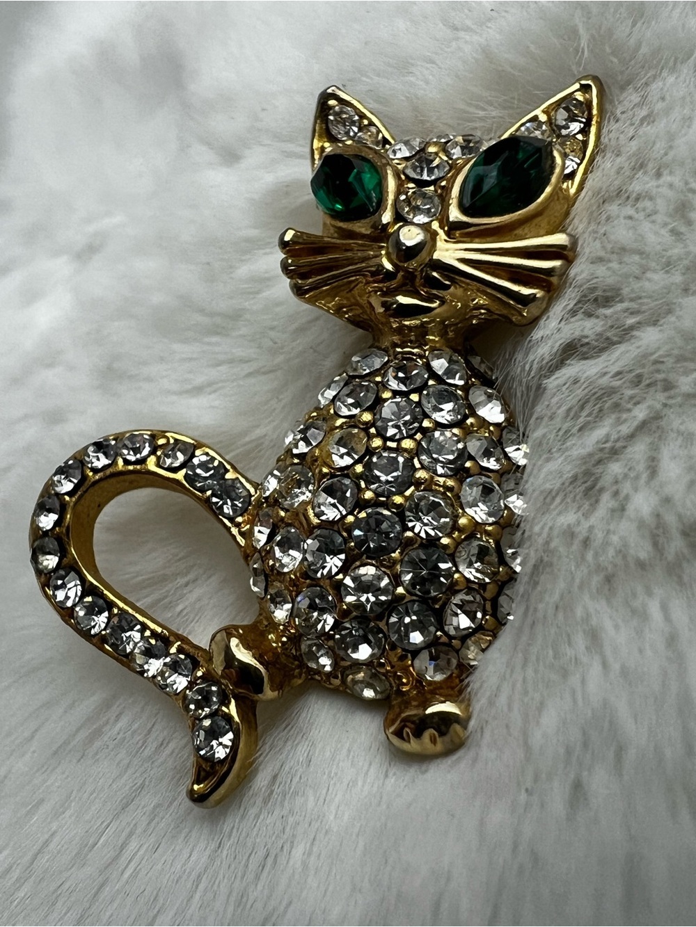 Vintage Sphinx Rhinestone Brooch - Picture 4 of 9